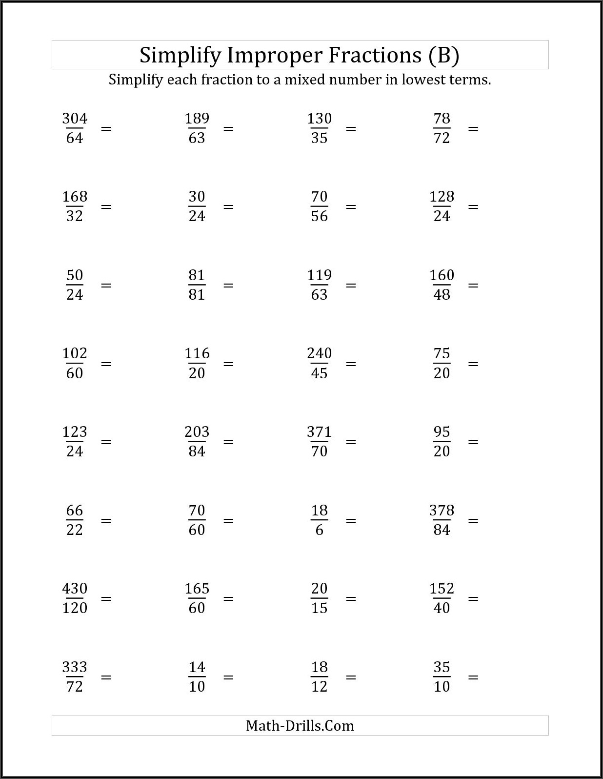 Worksheet For Changing Fractions To Decimals