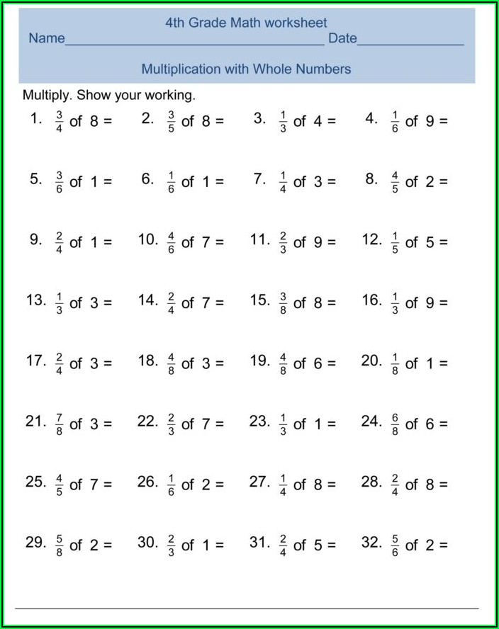 5th Grade Math Worksheets And Answers