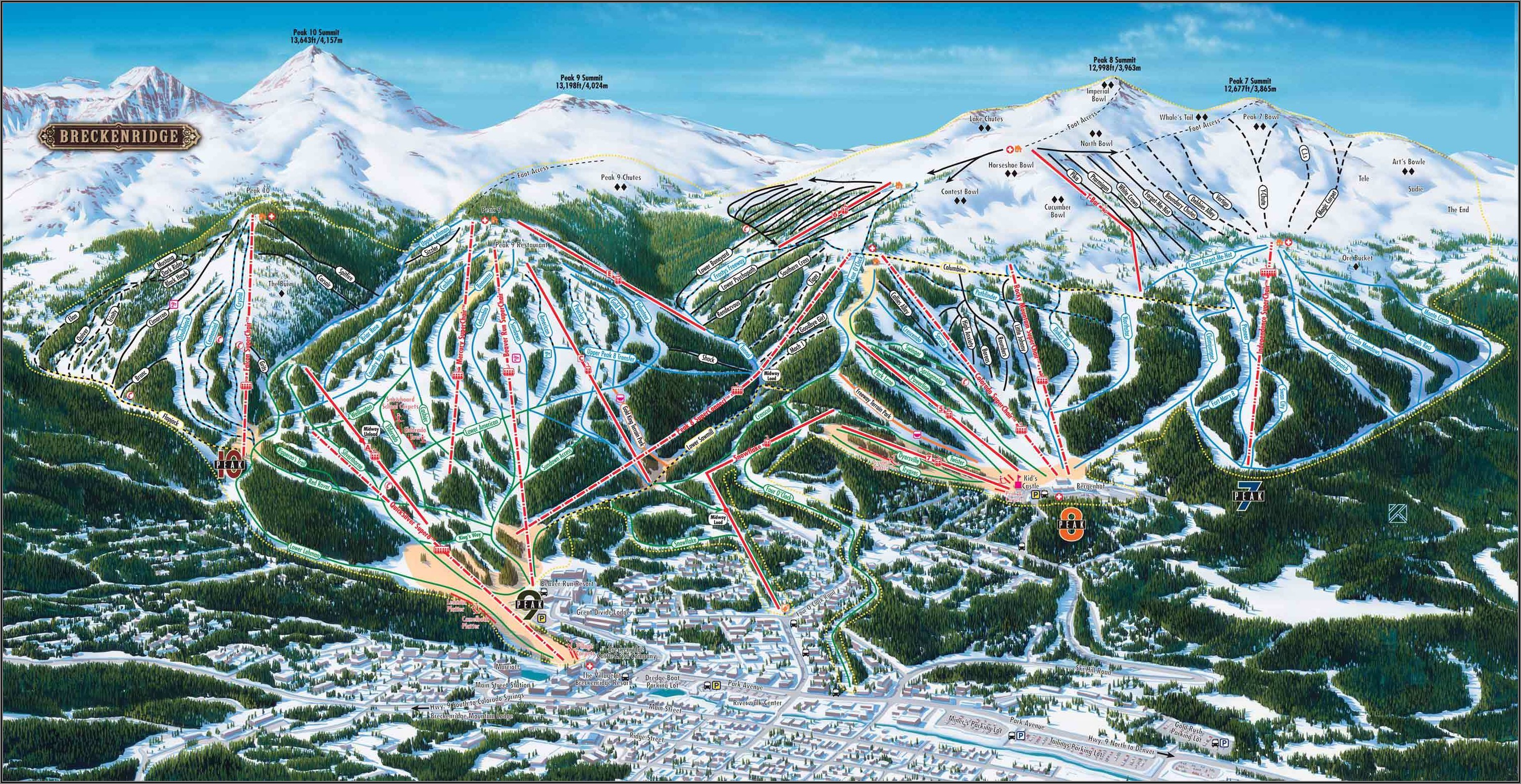 Breckenridge Colorado Ski Map Maps Resume Template Collections 