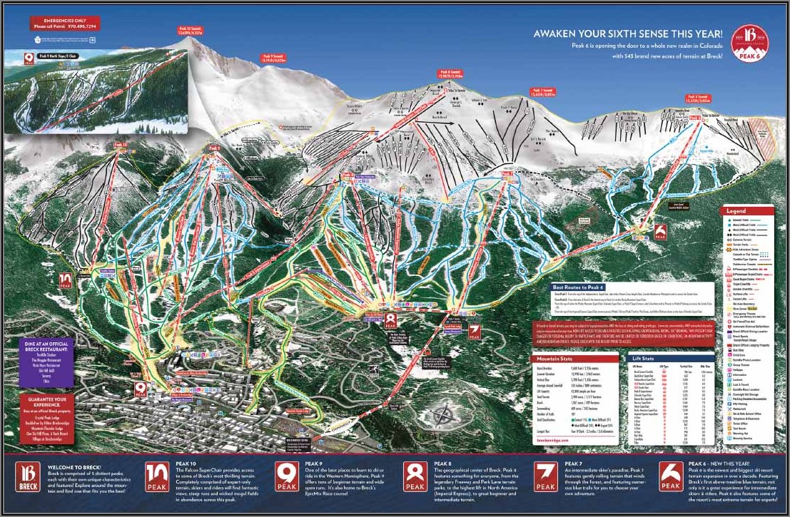 Breckenridge Ski Trail Map