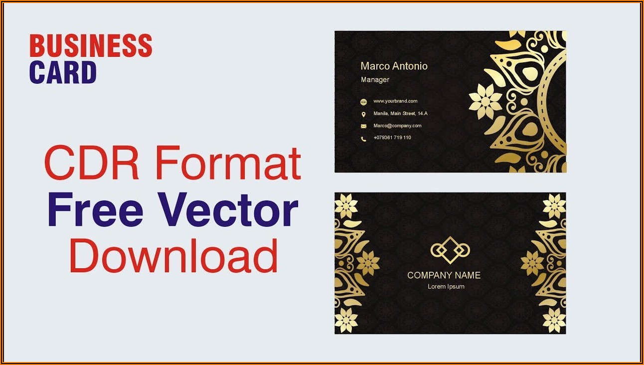 Business Card Design Cdr Format Free Download