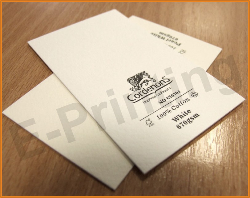 Cotton Business Cards Uk