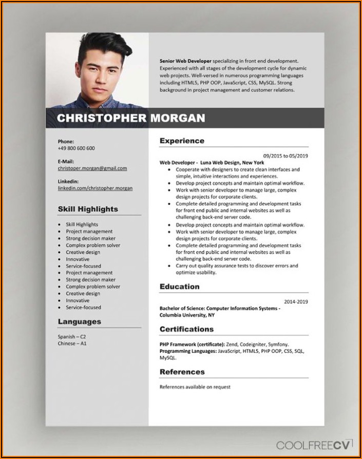 Downloadable Resume Templates For Word Free
