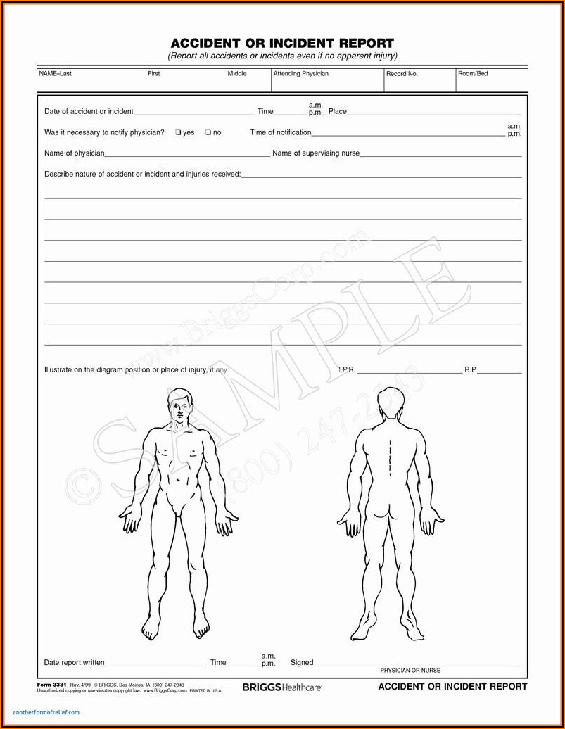 Employee Injury Form Template