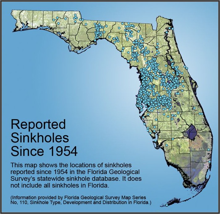 Florida Sinkhole Alley Map