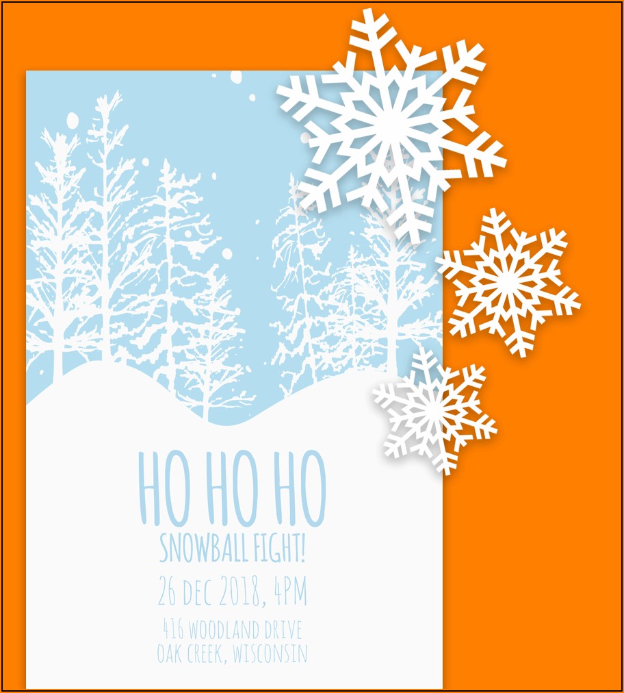 Free Word Templates For Christmas Invitations