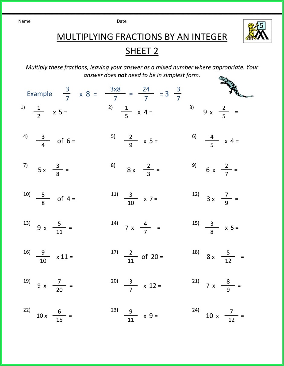 Grade 5 Math Test Worksheets