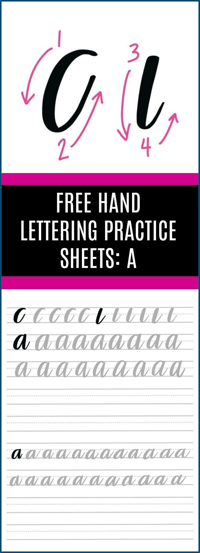 Hand Lettering Free Practice Sheet