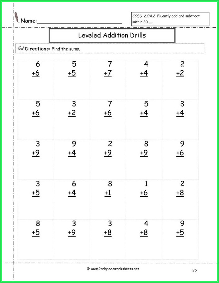 Math Multiplication Worksheets For 2nd Grade