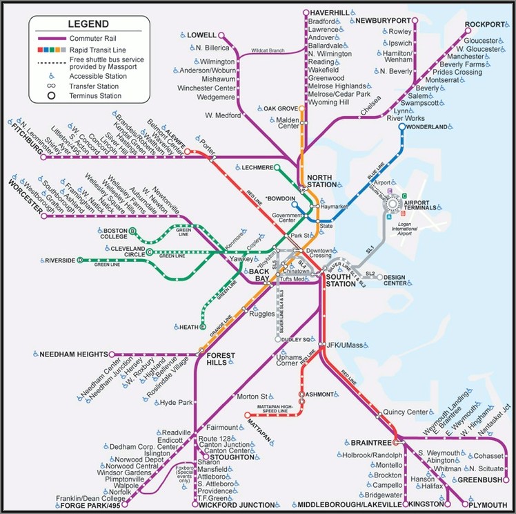 Mbta Commuter Rail Map Boston