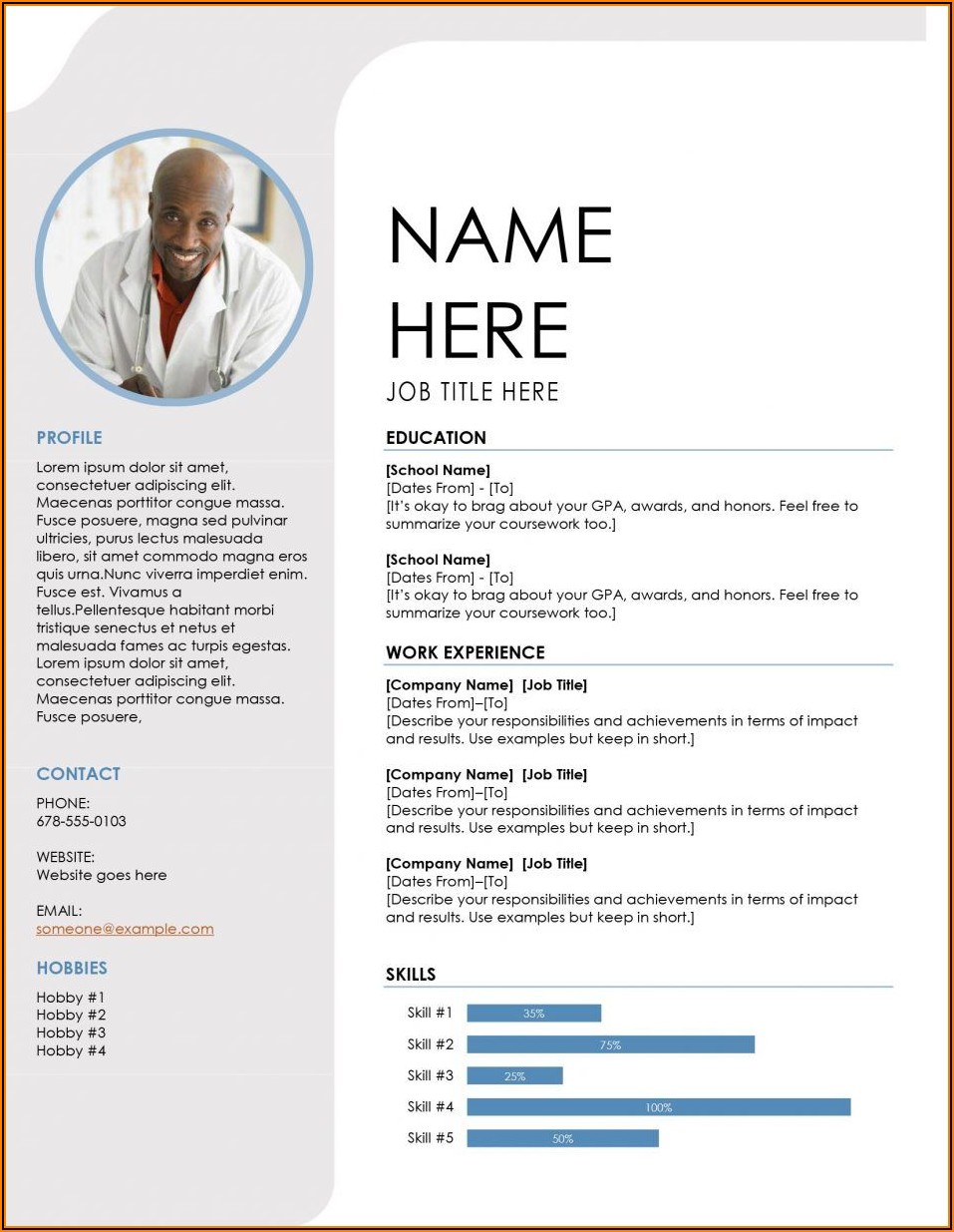 Microsoft Word Templates For Resumes