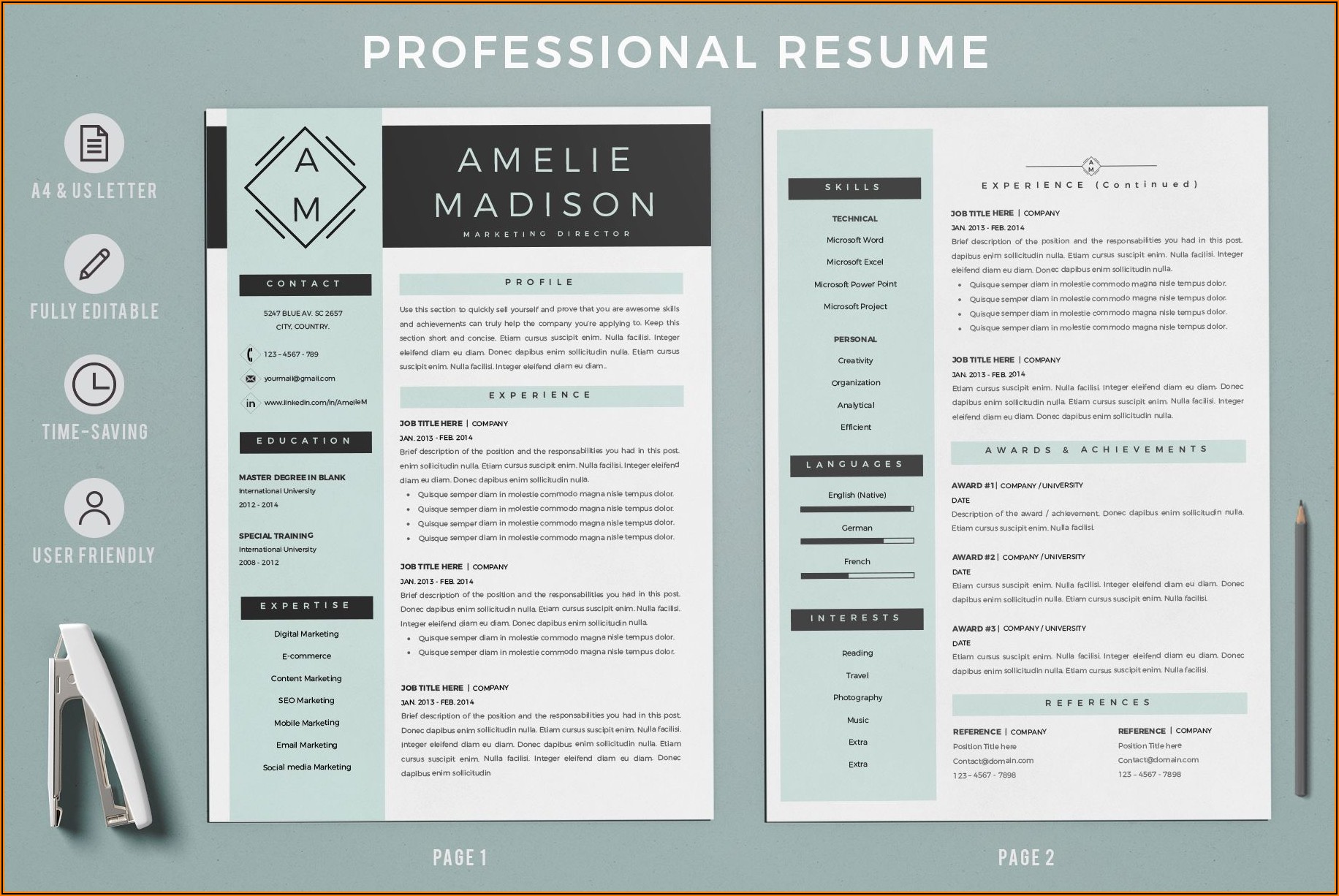 Ms Word Templates For Resume