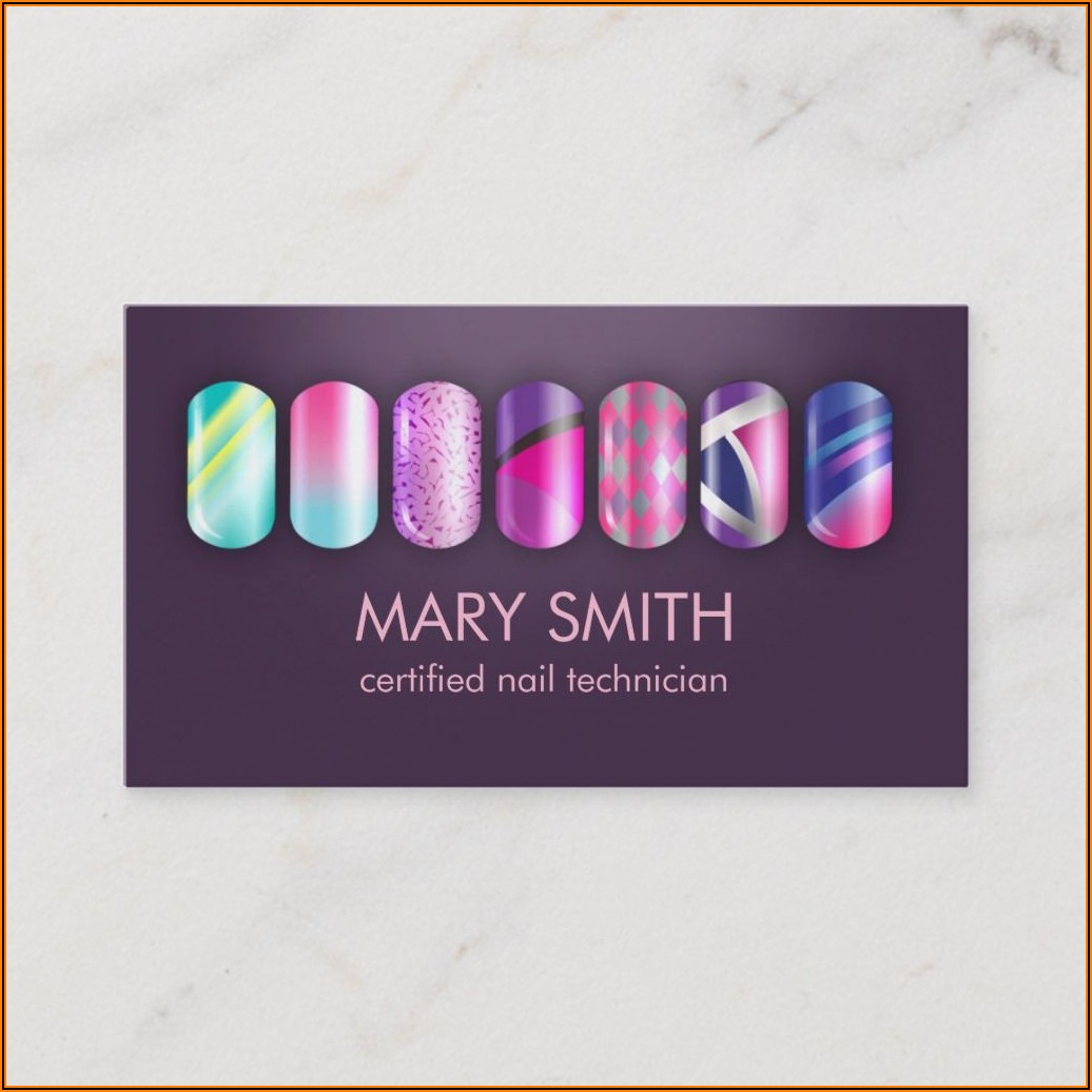 Nail Tech Business Cards Templates