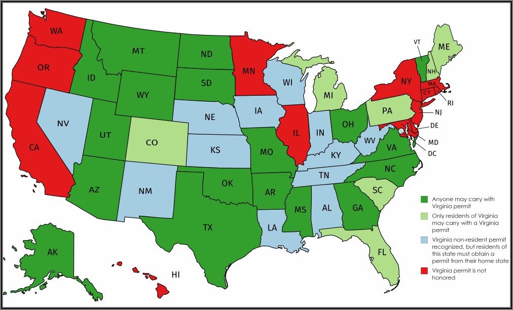 Nc Concealed Carry Reciprocity Map 2019