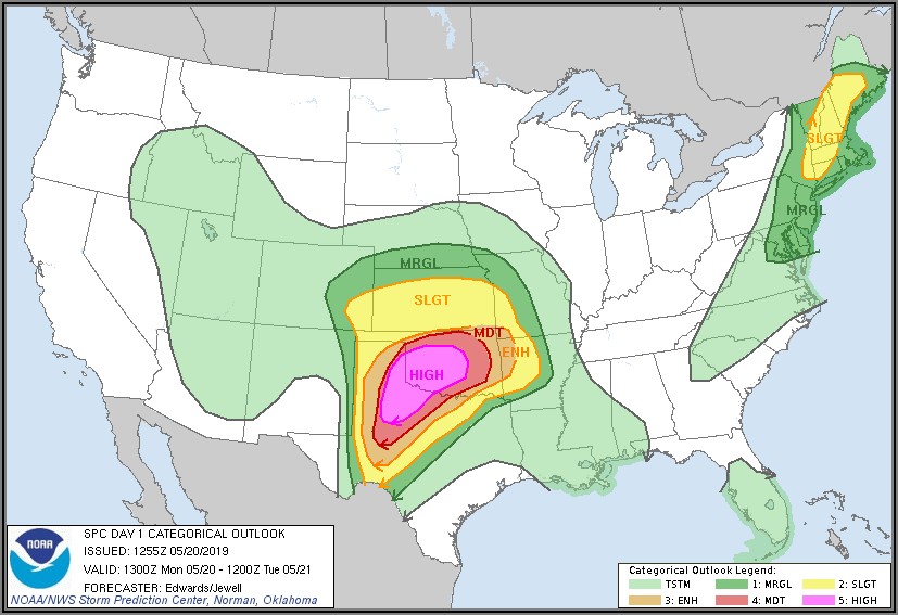 Noaa Severe Weather Forecast Map