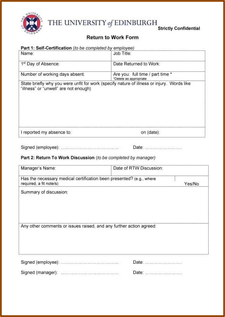 Non Work Related Injury Form Template