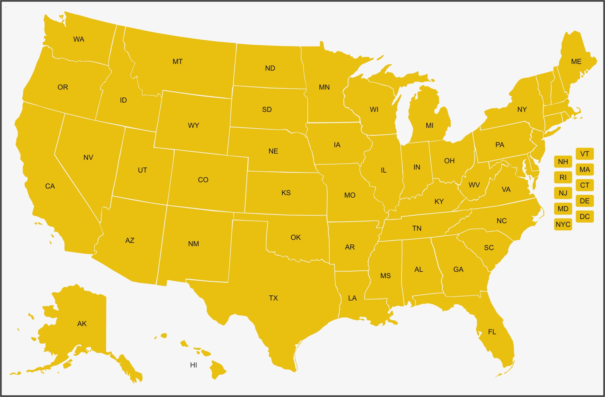 North Carolina Concealed Carry Permit Reciprocity Map