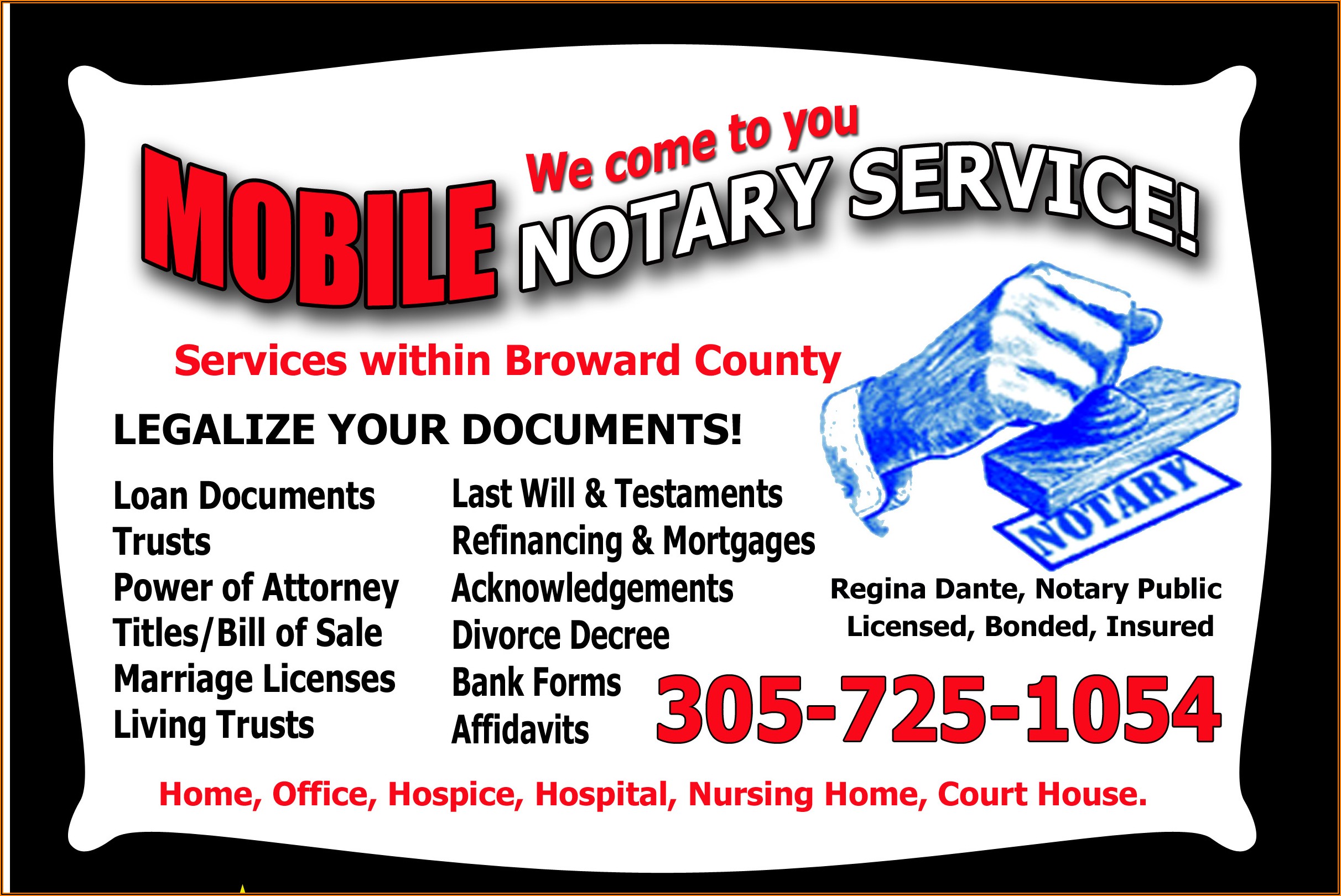 Notary Public Business Card Designs