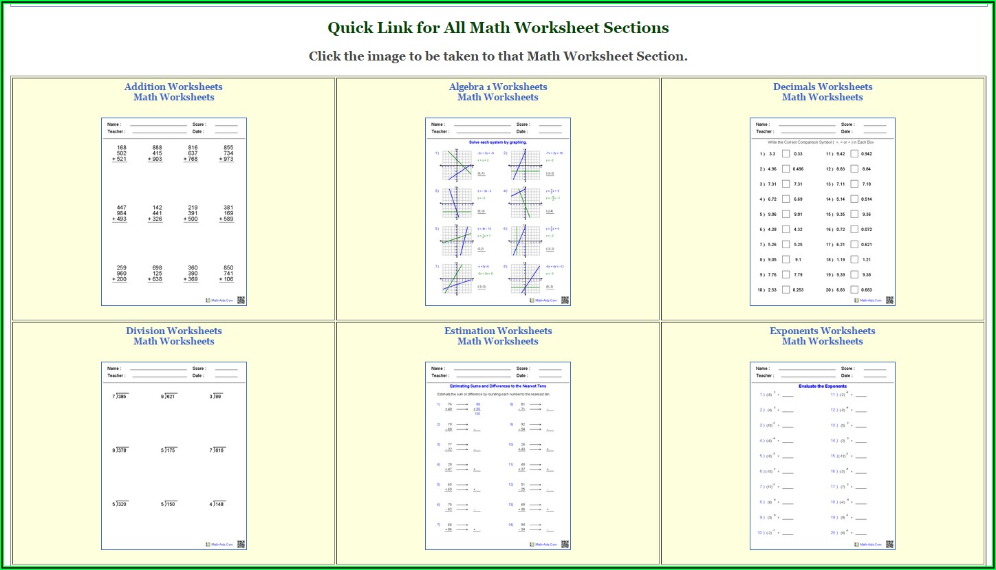 Order Of Operations Worksheet Answer Key Math Aids.com