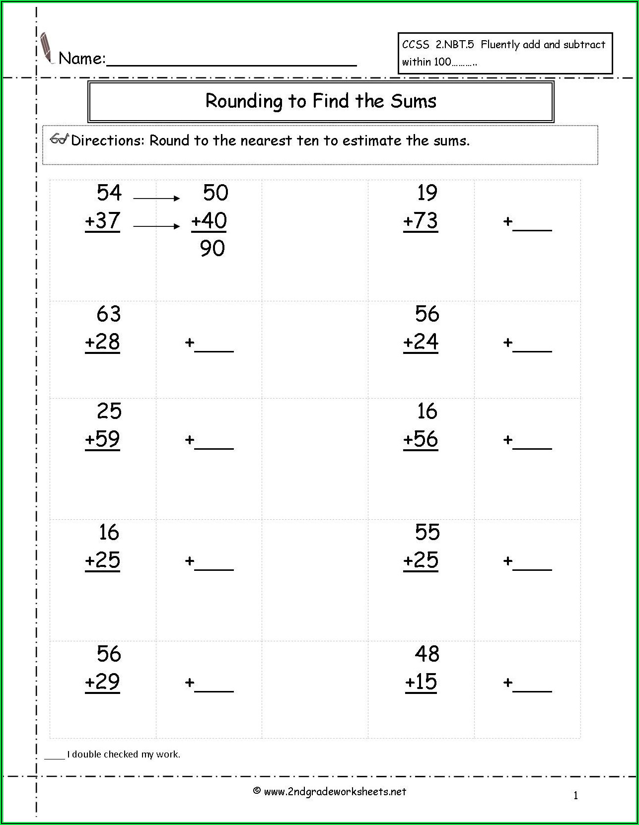 Rounding Numbers Worksheets Printable