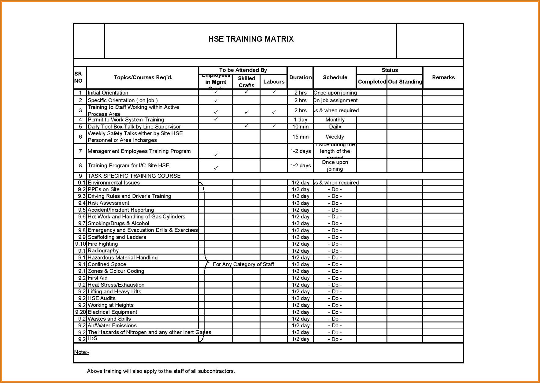 Staff Attendance Sheet Excel Template