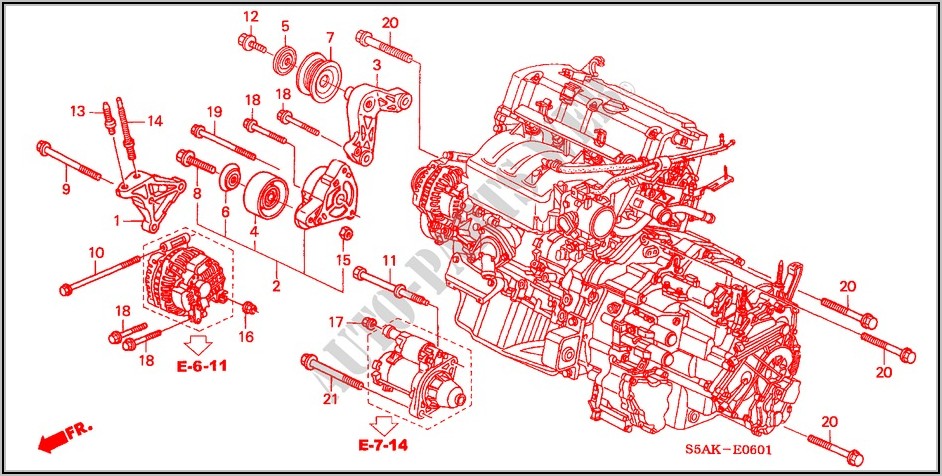 2005 Honda Civic Engine Mount Diagram