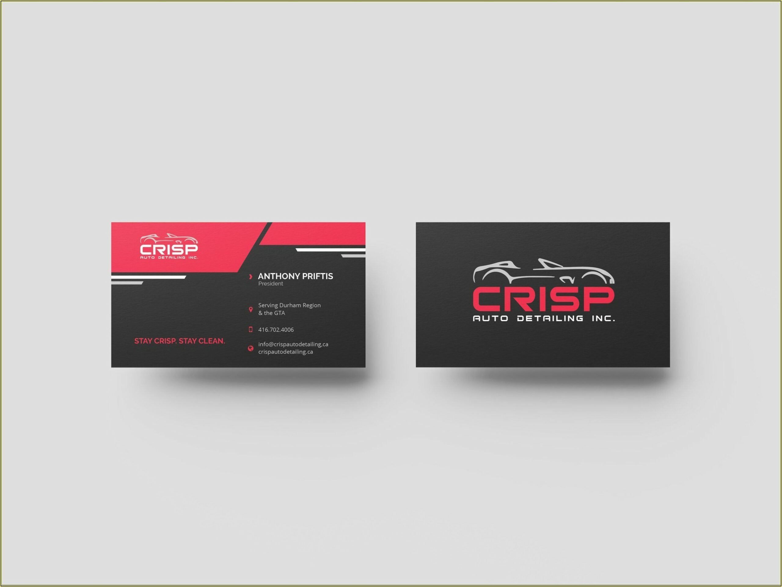 Auto Detailing Business Card Template Free