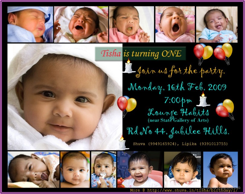 Baby Boy First Birthday Invitation Cards India
