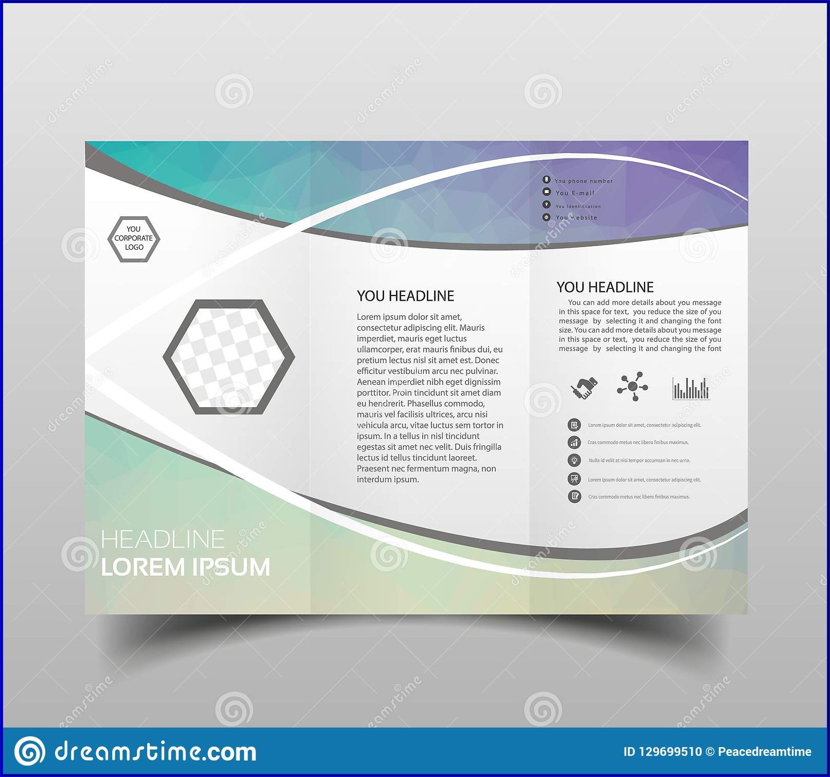 Brochure Template Tri Fold Brochure Background Design