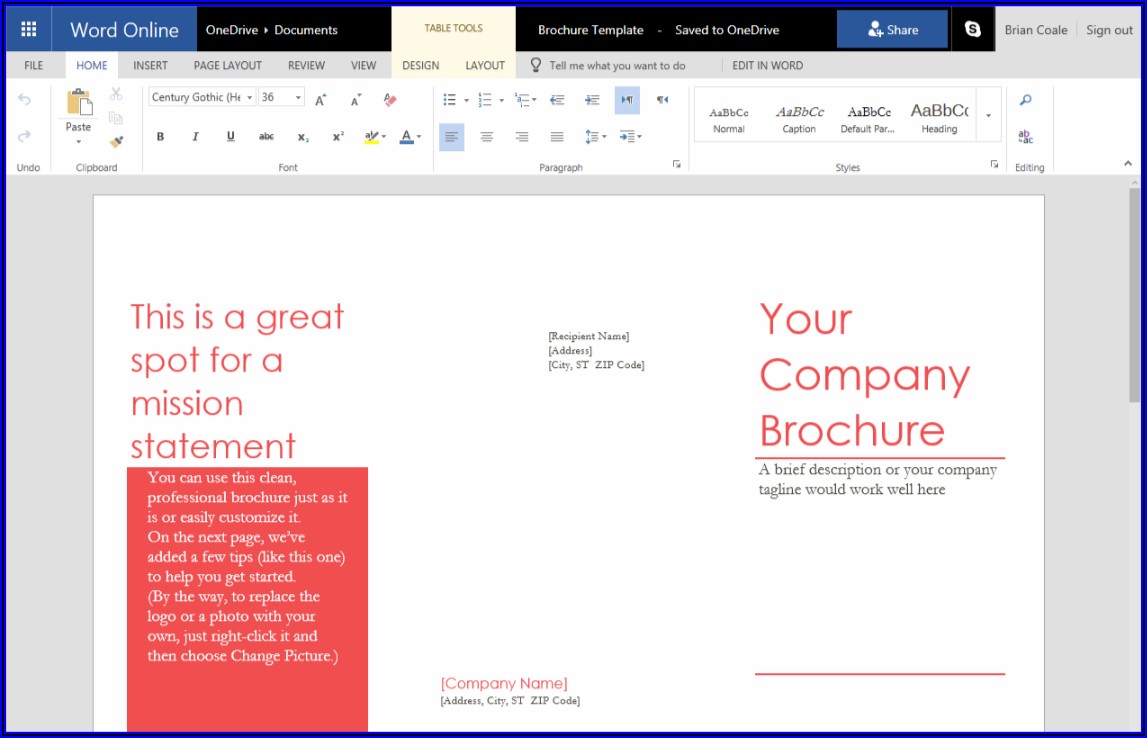 Create A Trifold Brochure In Word