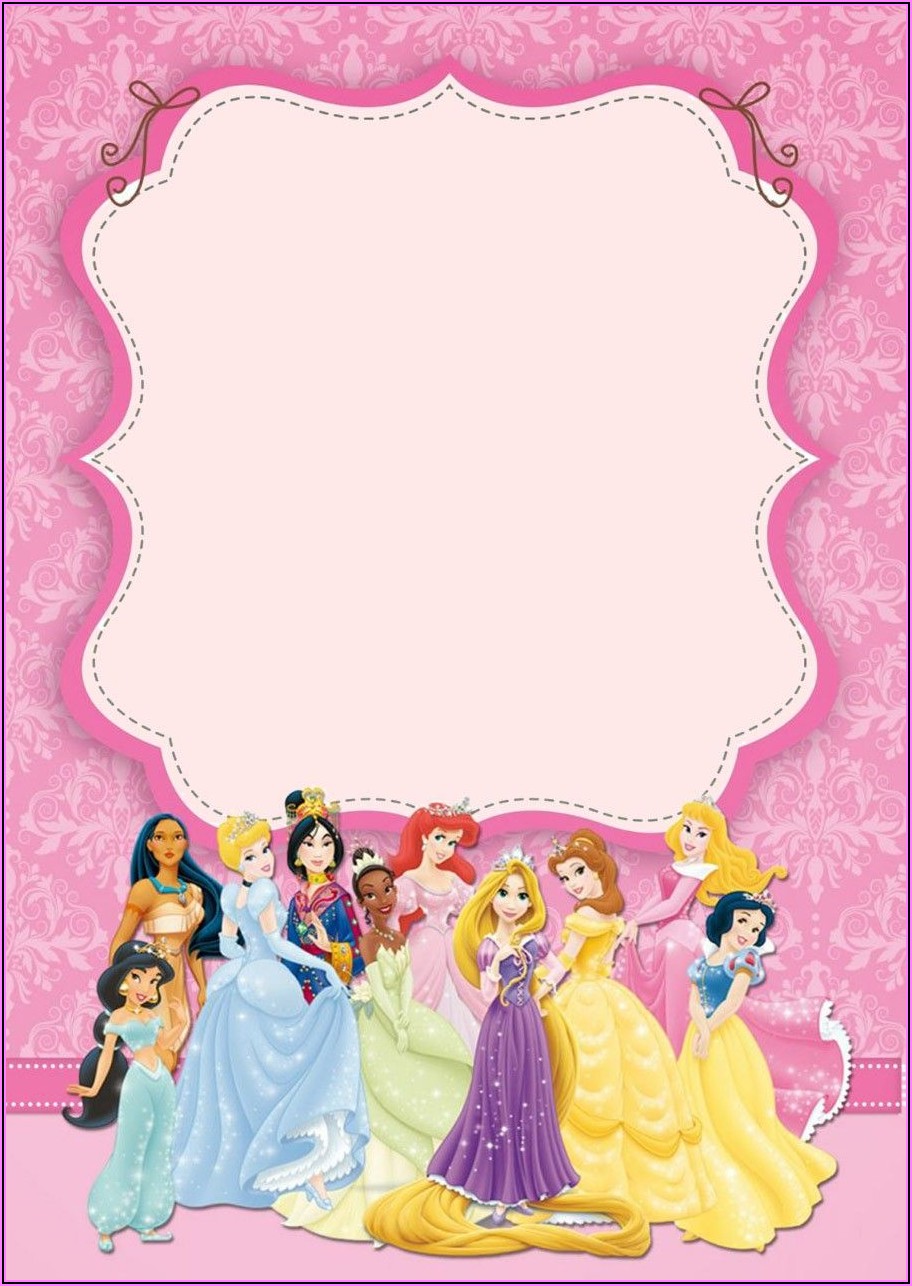 Disney Princess Birthday Invitations