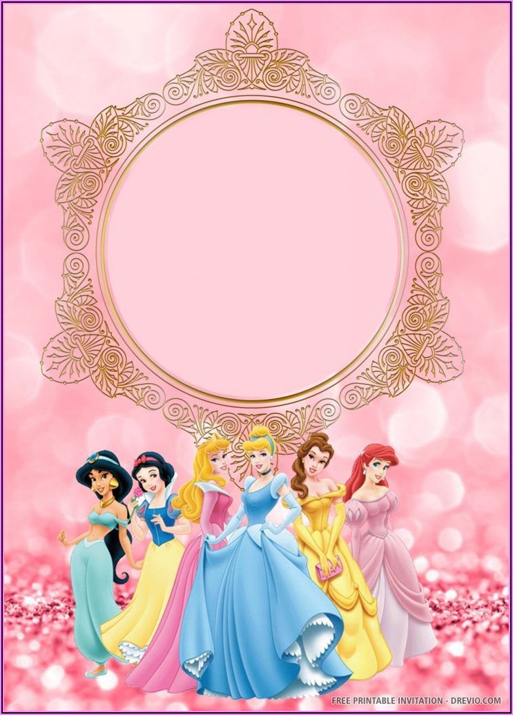 Disney Princess Invitations Templates