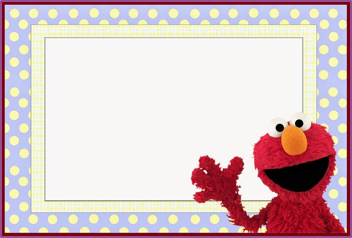 Elmo Birthday Invitations Free Template