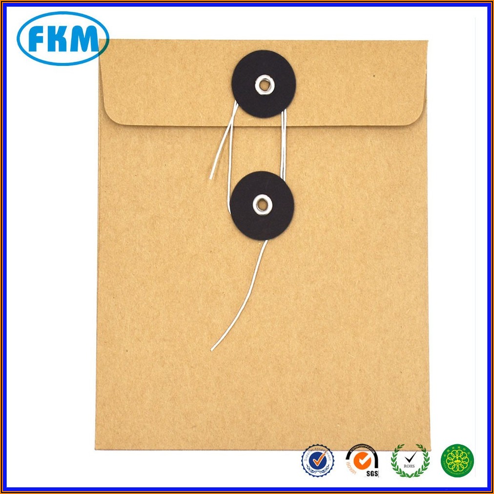 Envelope With Button And String Closure