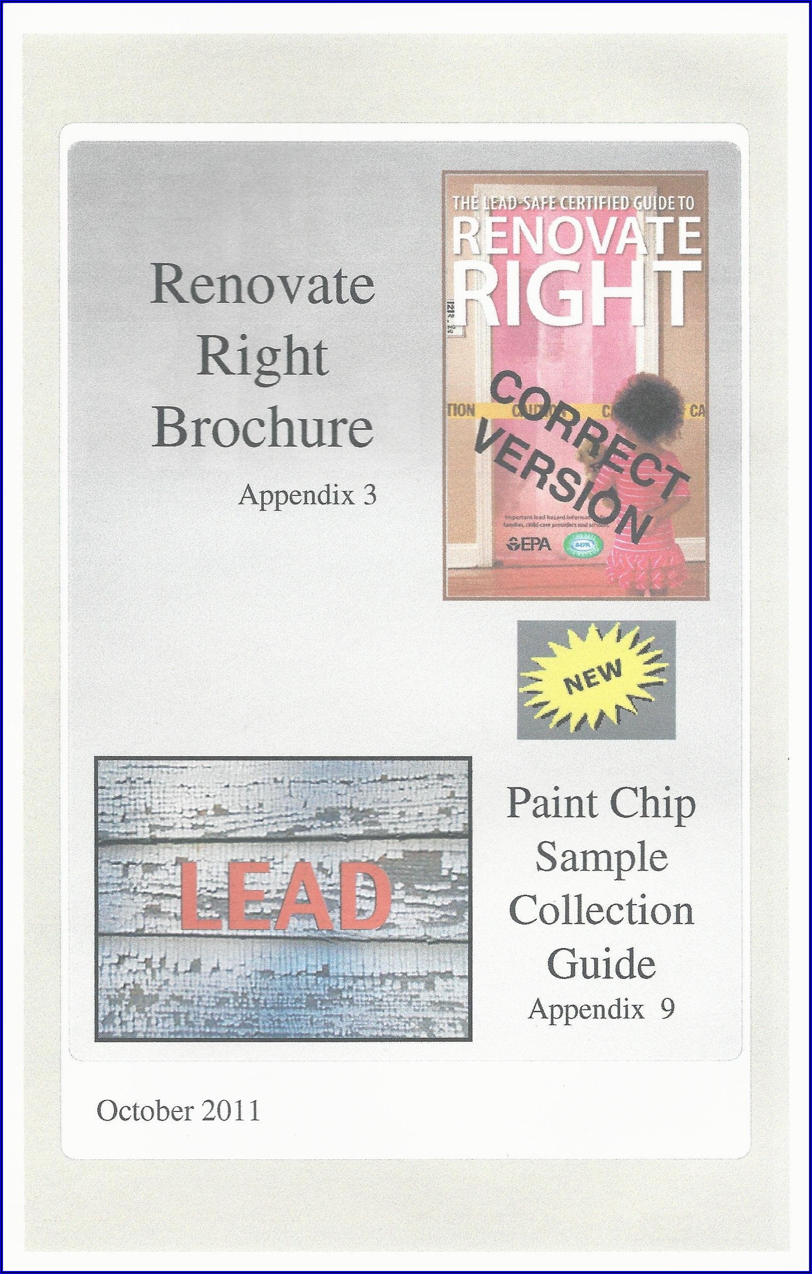 Epa Renovate Right Brochure