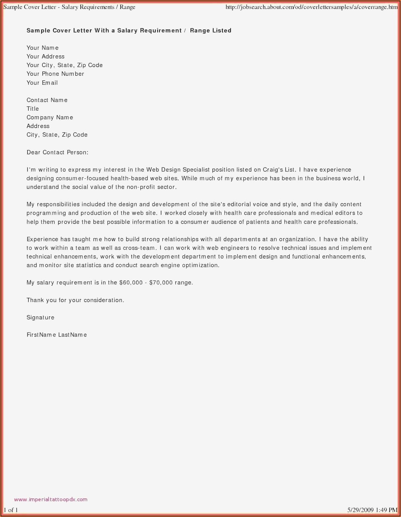 Examples Of Cover Letters For Job Application Resume