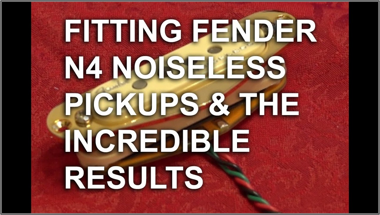 Fender Gen 4 Noiseless Stratocaster Pickups Wiring Diagram