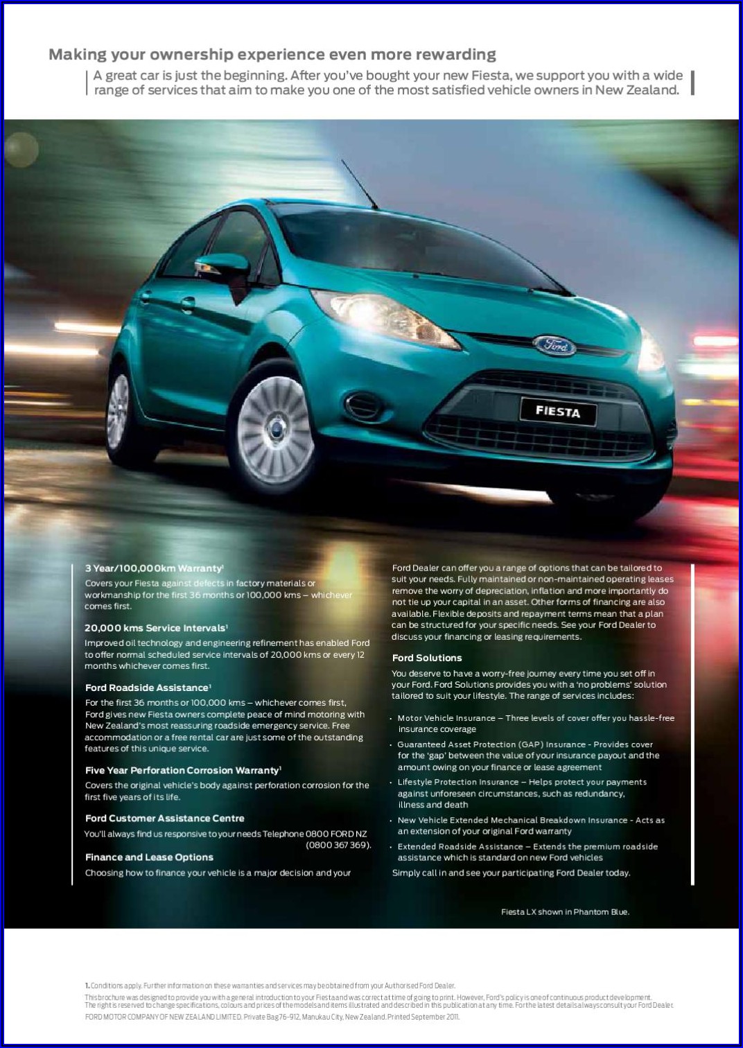 Ford Basic Maintenance Plan Brochure