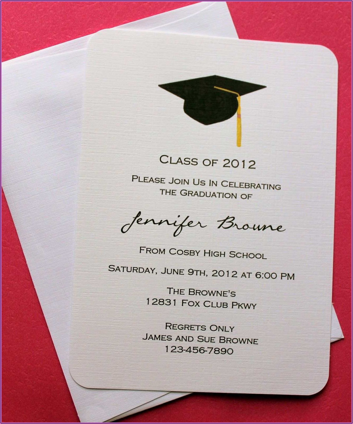 Graduation Invitation Card Template