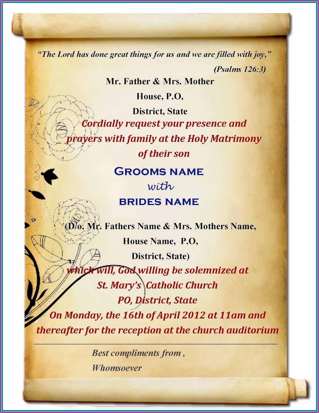 Halloween Wedding Reception Invitation Wording