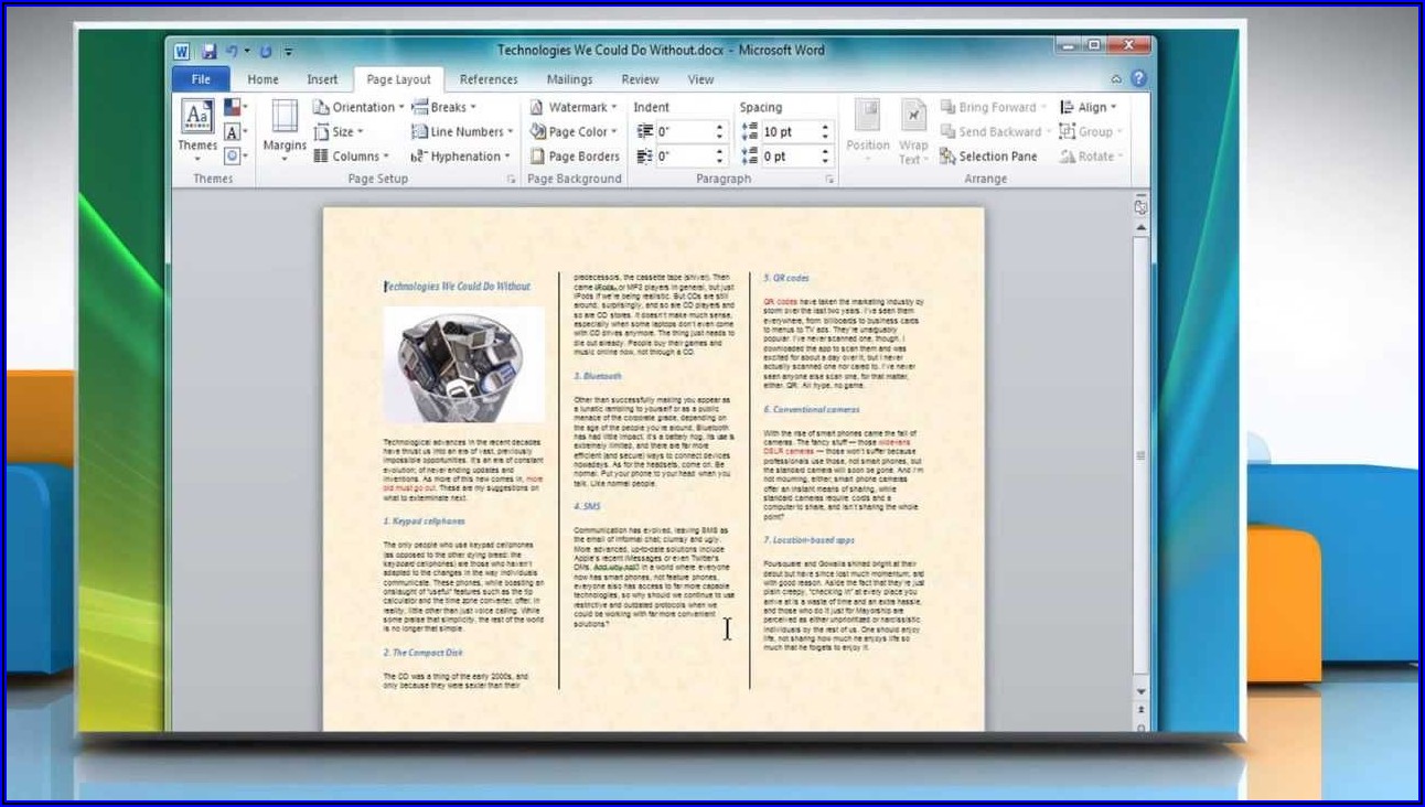 How To Make A Trifold Brochure In Word 2007