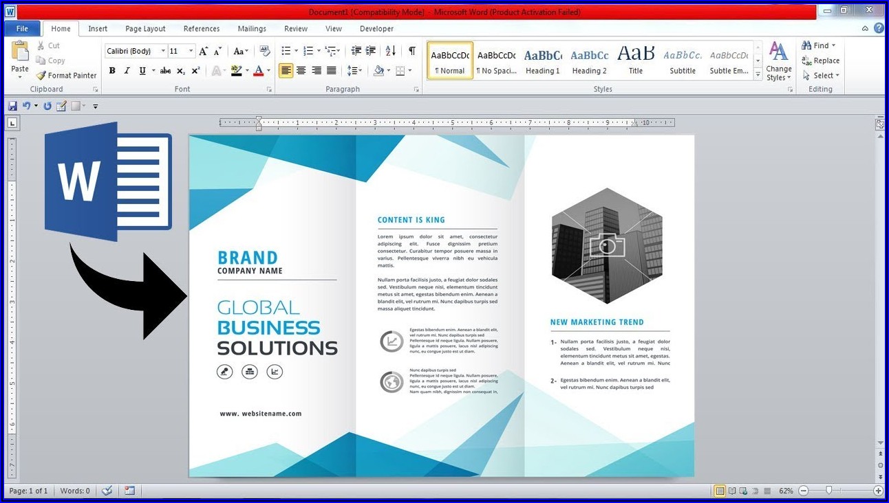 How To Make A Trifold Brochure In Word 2020