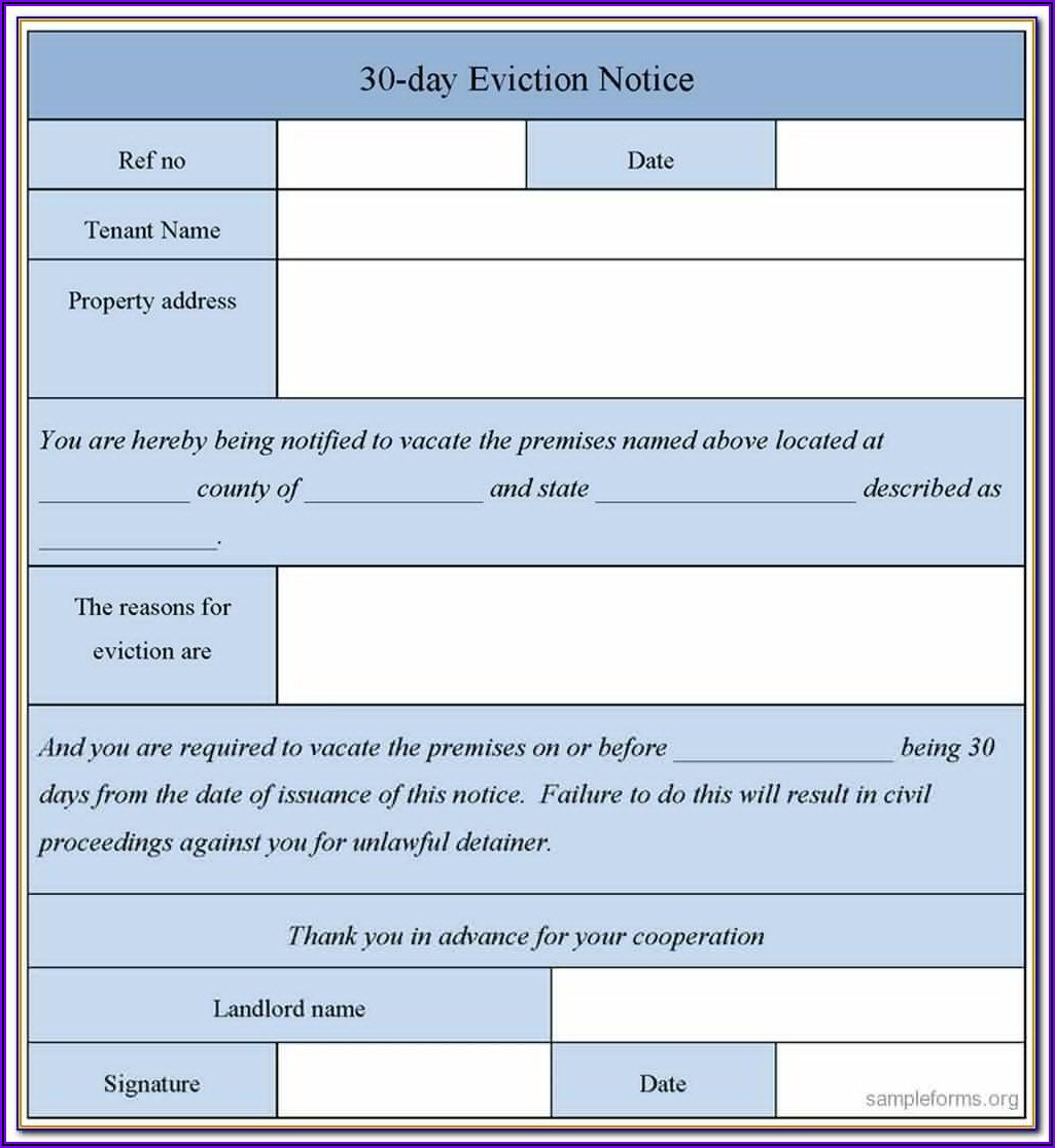 Microsoft Word Eviction Notice Template