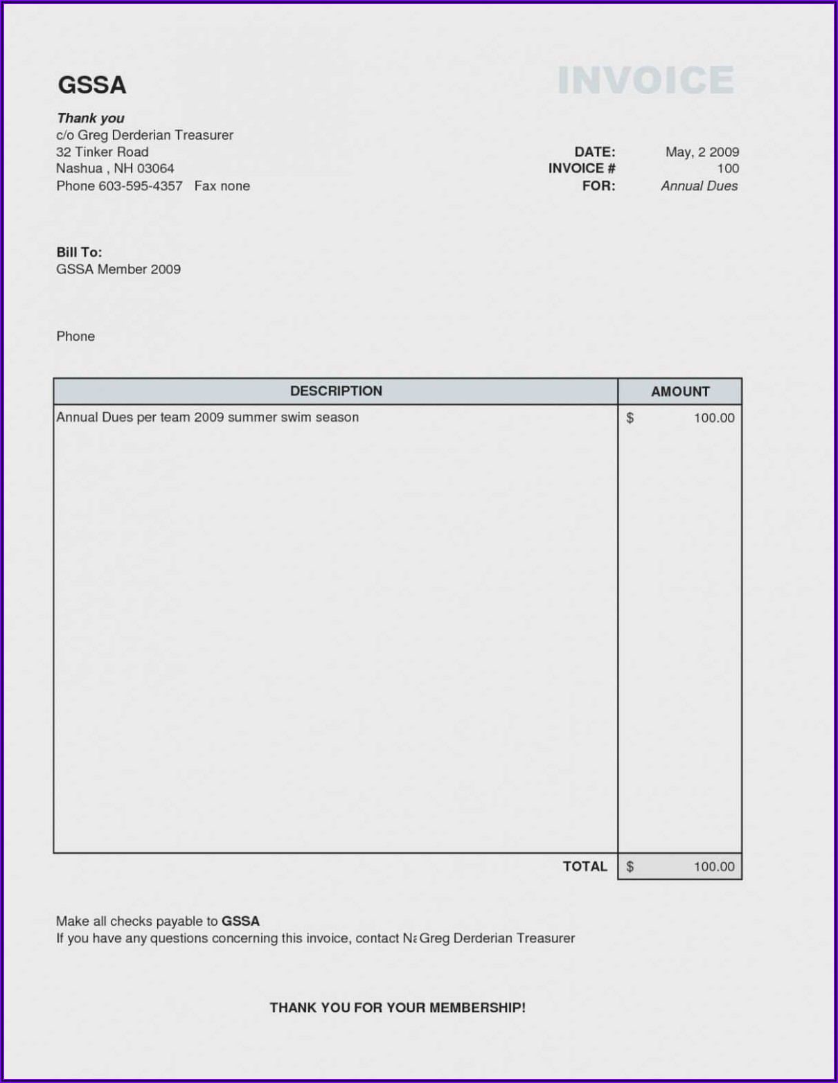 Personal Invoice Template Uk Word