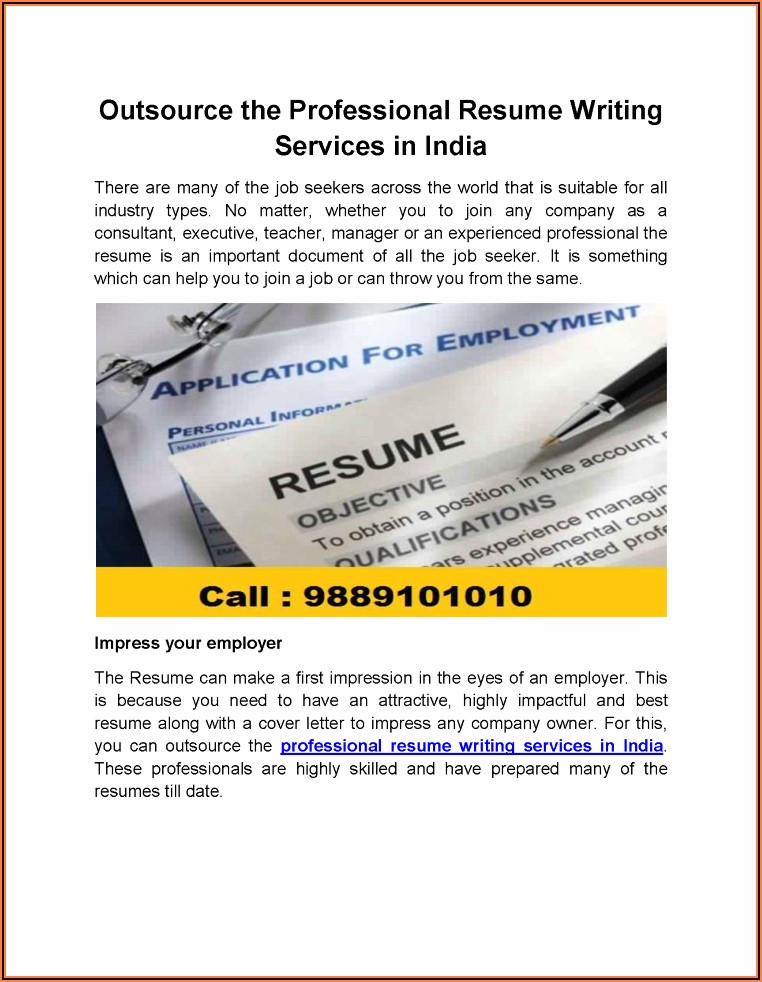 Resume Writing Services India