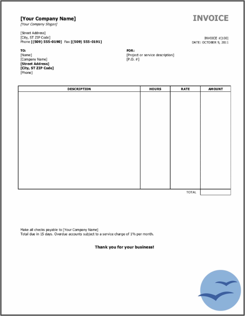 Simple Payment Receipt Template Word