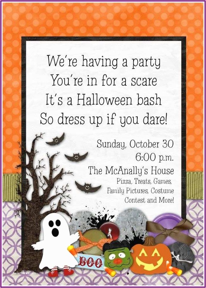 Spooky Halloween Invitation Wording