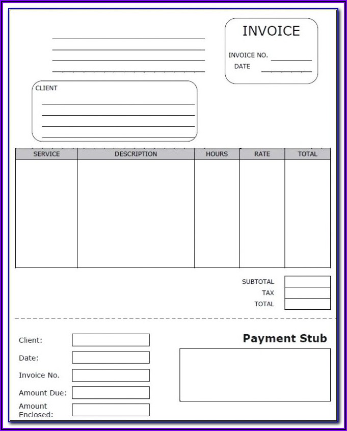Word Document Pay Stub Template