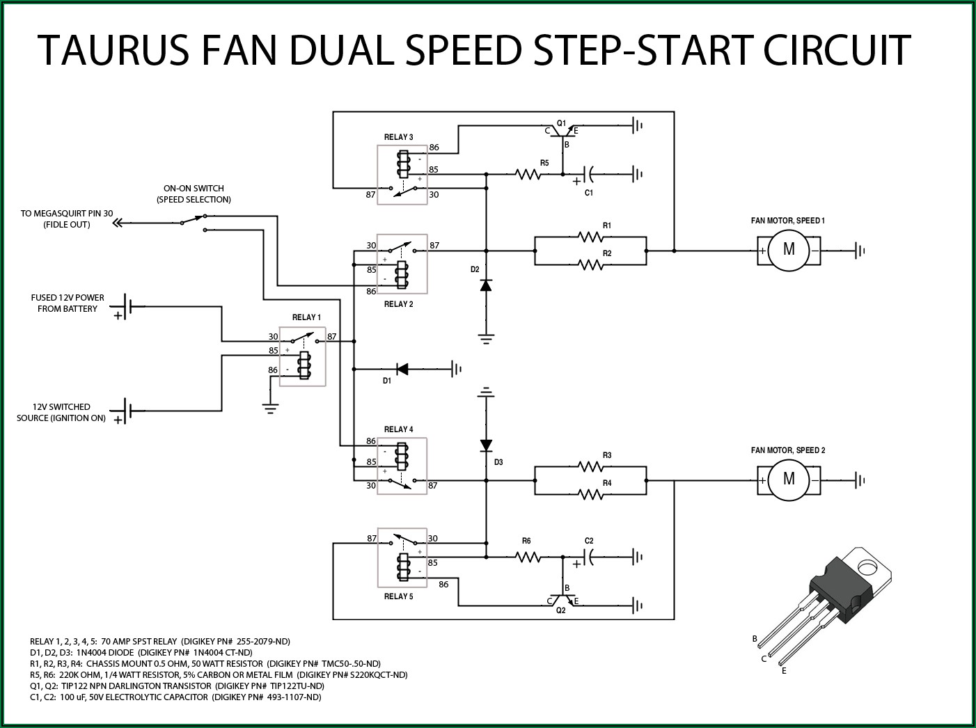 12v Relay Switch Circuit Diagram