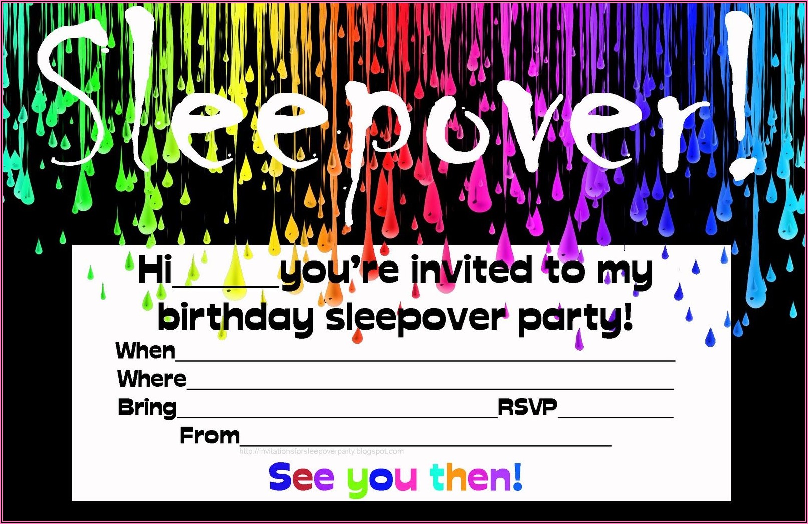 13th Birthday Party Invitations Printable